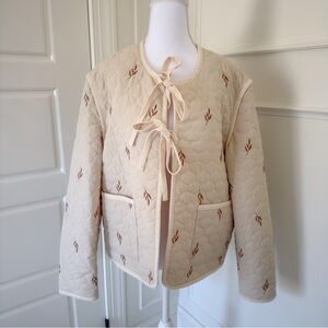 Vero Moda Tie Front Quilted Jacket